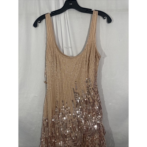 NWT Mac Duggal [ 6 ] 94195 Asymmetrical Scallop Hem Embellished Dress Rose J1867 - Picture 12 of 16